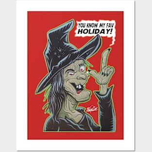 FUNNY WITCH Posters and Art